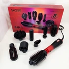 Фен-щітка стайлер VGR 8 в 1 V-488 Червоний