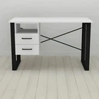 Письменный стол с ящиками Ferrum-decor Оскар 750x1200x700 металл Черный ДСП Белое 16 мм (FRD-103255)