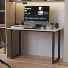 Стіл письмовий Кнап 2 Ferrum-decor 750x1000x600 Чорний метал ДСП Білий 16 мм (FRD-106386)