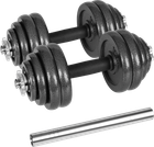 Hantle żeliwne Rebel Active regulowane w walizce z gryfem, zestaw 30 kg RBA-2327-30 (5901890122269)