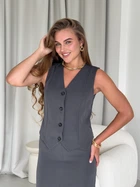 Женская классическая жилетка серая Merlini Сола 120001442 размер 2XL/3XL