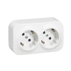 Розетка двойная с заземлением Legrand Forix 782413 белая