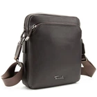 Мужская кожаная сумка через плечо коричневая Tiding Bag SM8-9686-4C