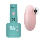 Гель Siller Professional Bottle Gel 003 с кисточкой персиково-розовый 15 мл (2100994270231)