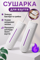 Сушилка для обуви с ультрафиолетом, портативный дезинфектор, от USB антибактериальная сушилка, BRS белый