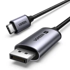 Кабель Type-C to DisplayPort 1.4 для монитора 8K60Hz 4K144/240Hz UGREEN CM556 шнур тайп си на дисплей порт для телевизора 1 метр серый (25157)