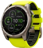 Смарт-часы Garmin Fenix 8 51mm Solar Sapphire Titanium w. Amp Yellow/Graphite Silicone Band (010-02907-20/21)