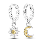 Серьги серебро 925 Original стиль Pandora "Солнце и Луна"1215