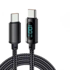Кабель с дисплеем мощности Essager Power Display Type-C to Type-C 100W (2.0 м, черный)