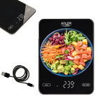 Кухонні ваги Adler AD 3177 black до 10 кг, USB