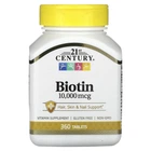 Біотин 21st Century (Biotin) 10000 мкг 360 таблеток CEN28045