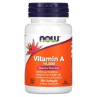 Вітамін A NOW Foods (Vitamin A) 10000 МО 100 капсул NOW00330