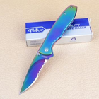 Складной нож TEKUT Fairy LK5035A (полная длина 17 1см длина лезвия 7 4см) хамелеон - изображение 6