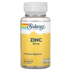 Цинк, Zinc, Solaray, 50 мг, 100 вег.капсул