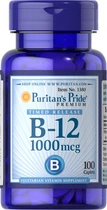 Вітамін В-12, Vitamin B-12, Puritan's Pride, 1000 мкг, 100 каплет із уповільненим вивільненням