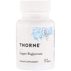 Медь, Copper Bisglycinate, Thorne, 60 капсул (2 мг в капсуле)