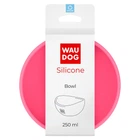 Миска для собак WAUDOG Silicone, 250 мл, розовая, силиконовая лёгкая нескользящая миска для корма и воды для мелких пород, арт. 50817