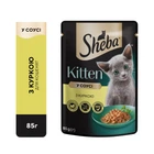 Влажный корм для котят Sheba Kitten с курицей в соусе 85 г