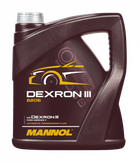 Трансмиссионное масло Mannol 8206 DEXRON III AUTOMATIC TRANSMISSION FLUID 4л