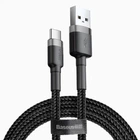 Кабель Baseus Cafule Series USB for Type-C 1м 3A (CATKLF-BG1) Gray/Black