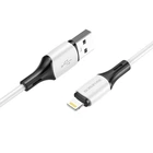 Кабель BOROFONE BX79 USB to iP 2.4A, 1m, silicone, silicone connectors, White (6974443384758)