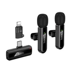 Микрофон петличный 2 шт беспроводный HOCO L20A 60mAh Type-C, Lightning Черный