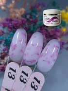 Гель з сухоцвітами для декору нігтів Flowers Gel SVN 13 (5гр) молочний