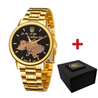 Наручные часы мужские 022 Gold-Black Mechanic Metall Не Забуду Дім Awarder (acs0031867)