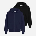 Набор толстовок на молнии мужских Ray Premium Loose U0409M-Navy Blue-Black M 2 шт Темно-синий/Черный (RAY2000000046839)