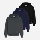 Набор толстовок на молнии мужских Ray Premium Loose U0409M-Grey-Navy-Black XL 3 шт Темно-серый/Темно-синий/Черный (RAY2000000047270)