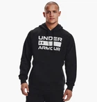 Кофта мужская Under Armour Rival Flc Signature Hd M Чорно-білий 1366363-001