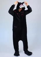 Пижама кигуруми Kuromi детская для мальчиков и подростков на молнии Kigurumi Куроми чёрный M 155-165 см. (1135/3)