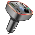 АЗП з FM-модулятором BOROFONE BC48 Broad QC3.0 car BT FM transmitter 18W Black (6941991104039)
