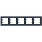 Рамка 5-постовая антрацит горизонтальная Schneider Electric Asfora EPH5800571