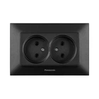 Розетка двойная Panasonic Arkedia Slim черная wntc02042bl