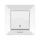 Вимикач одноклавішний Panasonic Arkedia Slim прохідний білий WNTC0003-2WH