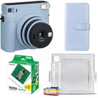 Подарочный набор фотоаппарат Fujifilm Instax Square SQ1, Фотобумага 20 шт, Прозрачный чехол, Фотоальбом 80 фото Голубой