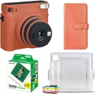 Подарочный набор фотоаппарат Fujifilm Instax Square SQ1, Фотобумага 20 шт, Прозрачный чехол, Фотоальбом 80 фото Оранжевый