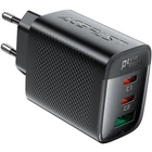Зарядное устройство Acefast A108 Gan Fast Charger 67W 2xType-C 1xUSB Black (6974316284048)