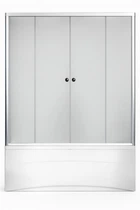 Скляна штора на ванну KO&PO F W 170х140 см розсувна скло матове (C10648)