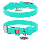 Шкіряний нашийник для собак WAUDOG Glamour з QR паспортом без прикрас XS Ш 12 мм 21-29 см Mint (325613)