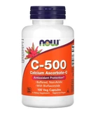 Аскорбат кальция C-500 некислый витамин С NOW Foods 100 капсул