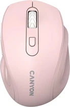 Мышь Canyon OnClick 20 Ergonomic Silent Wireless Pink (CNE-CMSW20P)