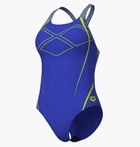 Купальник закритий жіночий Arena Graphic Swimsuit Swim Pro Back Blue 40 Синій 009024-850