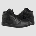 Кроссовки мужские Jordan 1 Mid Triple Black 41 Черный 554724-091