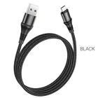Кабель Hoco X50 USB – micro-USB 2.4 А 1 м в нейлоновому обплетенні чорний