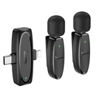 Бездротова мікрофонна система HOCO L15 Dual-mic clip-on бездротовий цифровий мікрофон (iP/Type-C) Black (6942007638623)