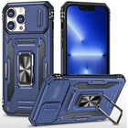 Протиударний чохол Camshield Army Ring для Apple iPhone 13 Pro Max (6.7") синій