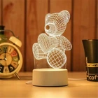 Ночник LAMP 3D-10 Мишка с сердцем