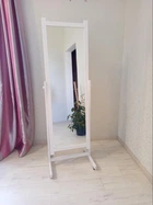 Зеркало напольное на колесиках Фацет Lutning 165x60x45 см Белое LUTNWW